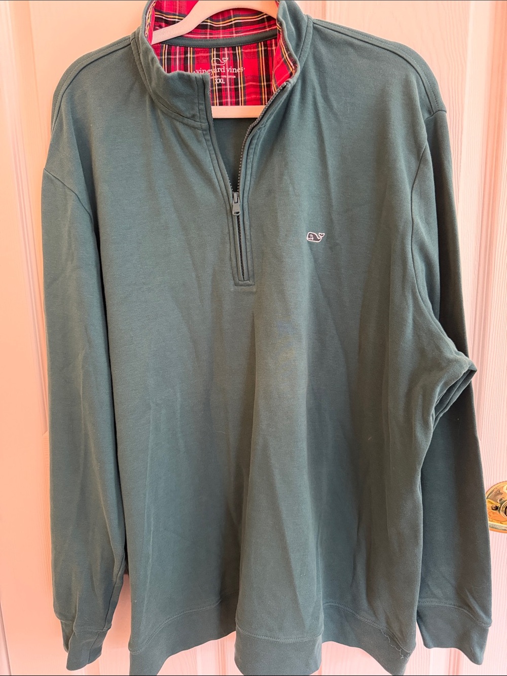Men’s Vineyard Vines Forest Green Quarter-Zip Pullover - Great for Holidays!